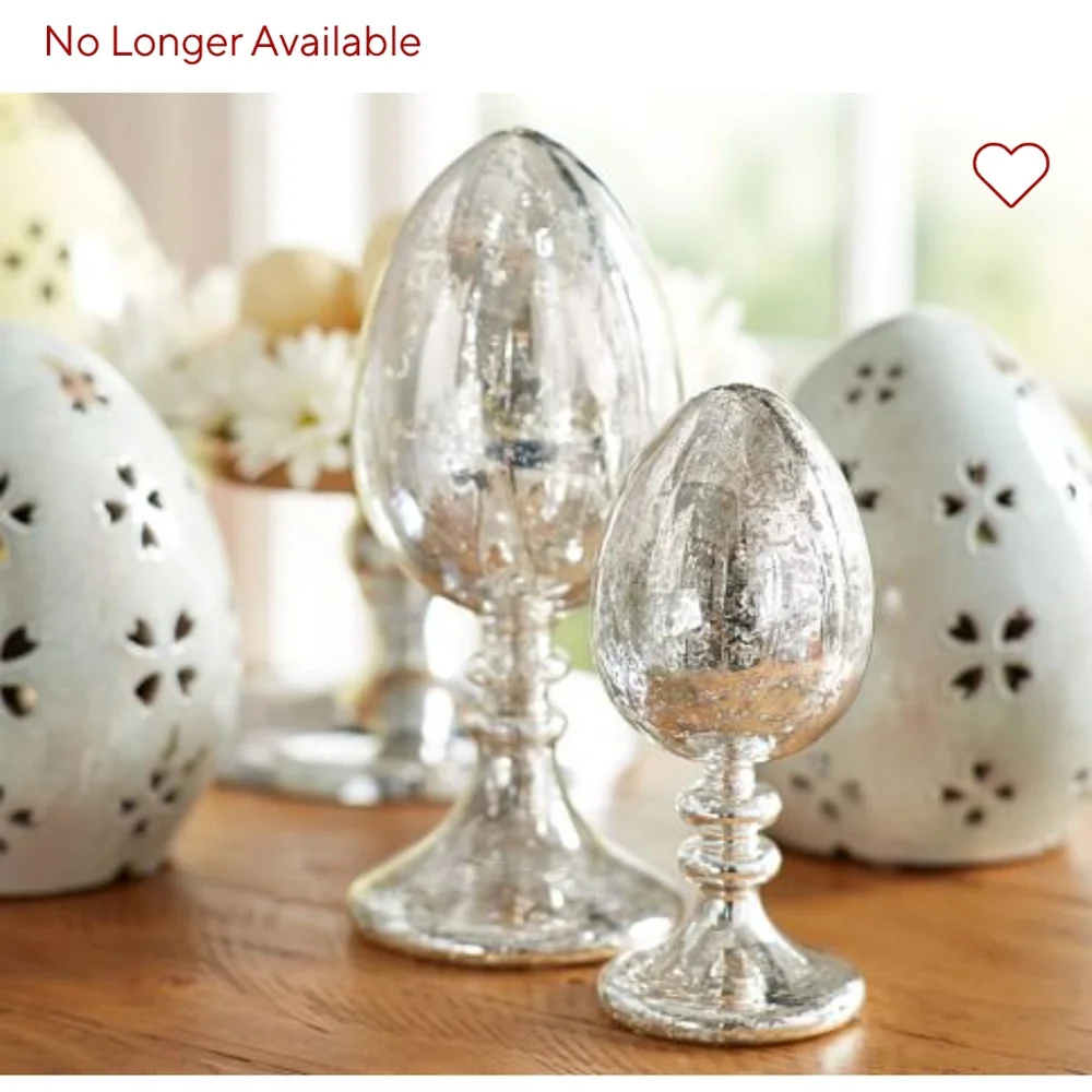 Pottery Barn Mercury Glass Egg Stand, one small - Picture 1 of 4